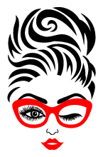 Messy Bun SVG - Momlife - Messy Hair and Sunglasses, Mom Life, Hair Clipart with Ribbon